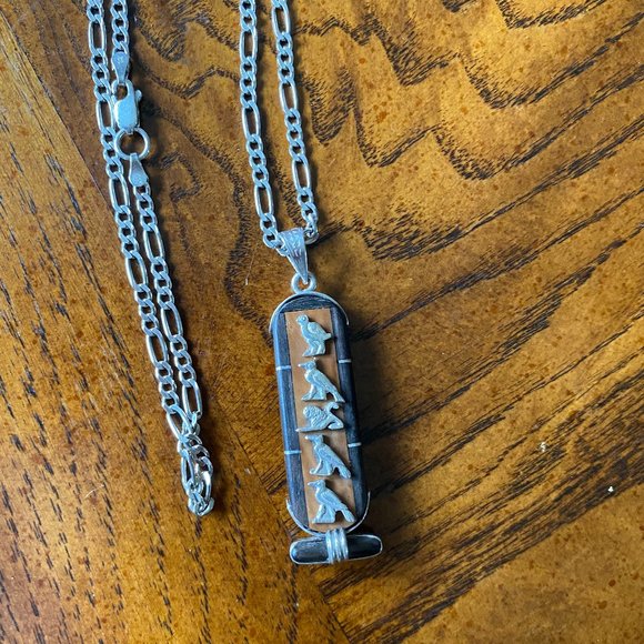 Silver Pharaonic/Ivory Pendant - Picture 2 of 14